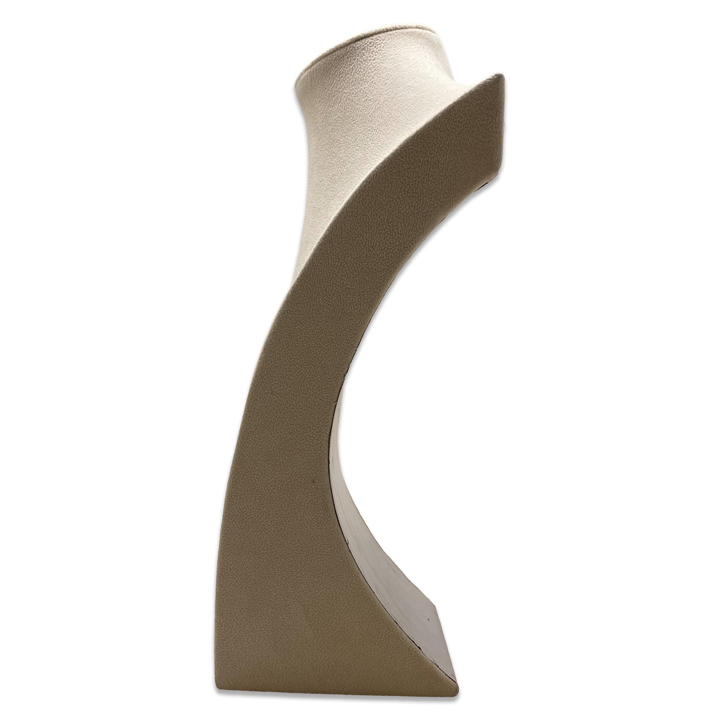 12" Beige Suede Necklace Bust Display