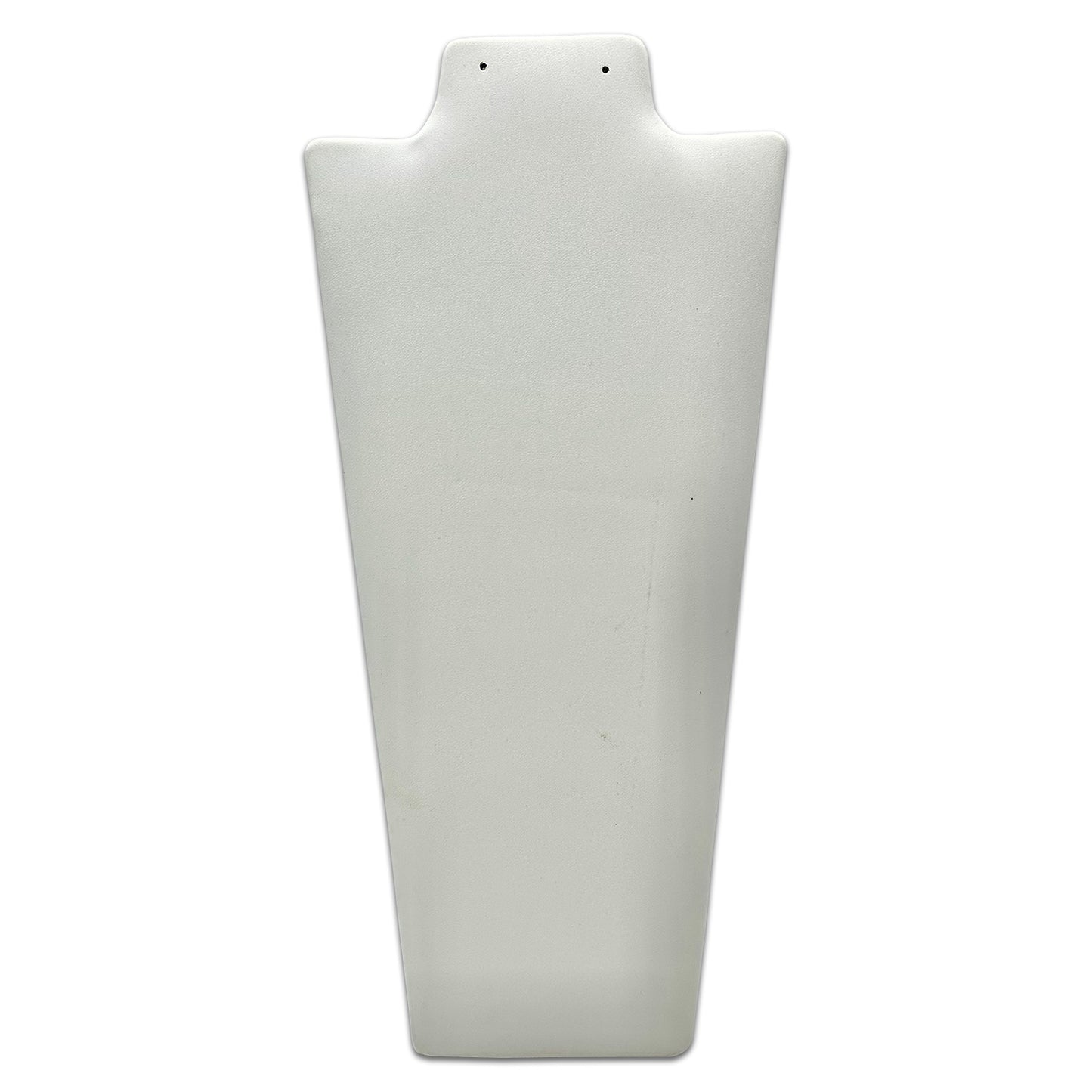 12" White Leatherette Necklace and Earring Easel Neckform Display (2-Pack)