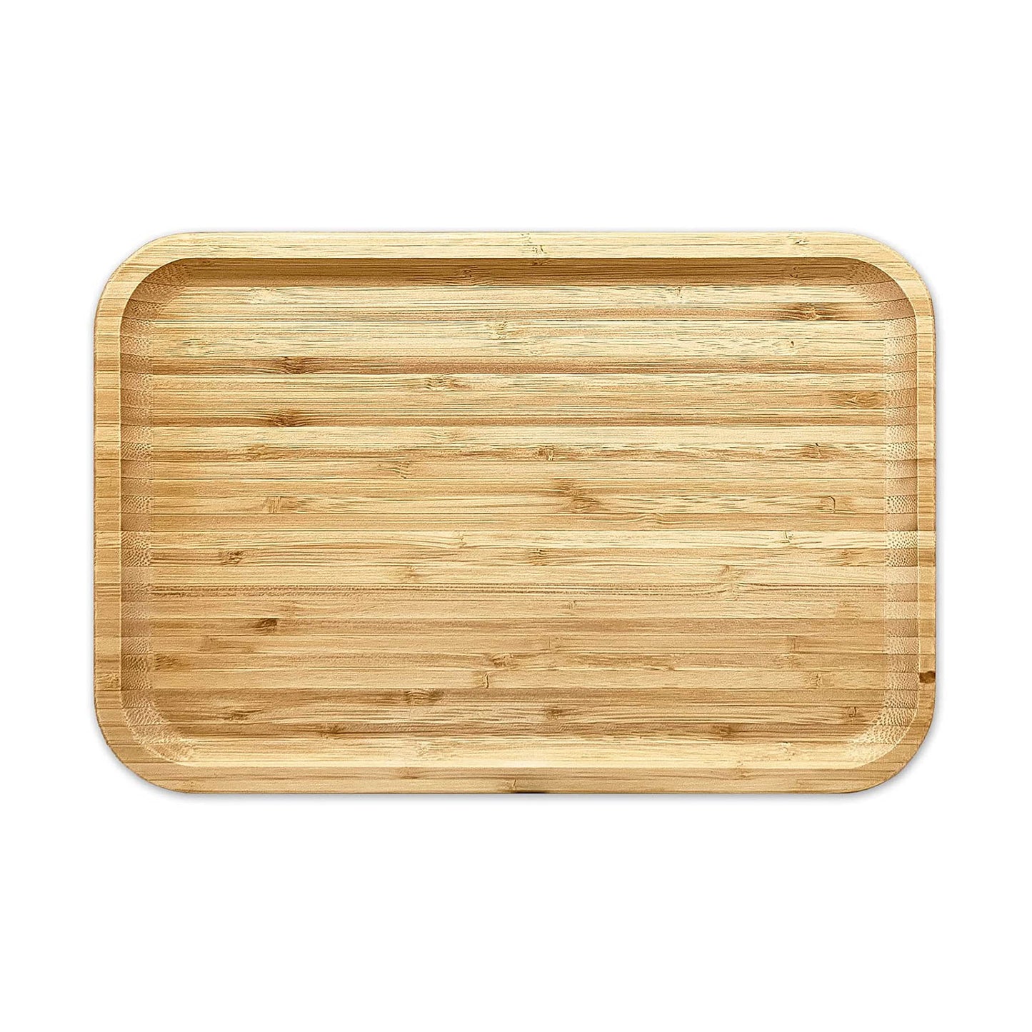 12" x 8" Natural Bamboo Minimalist Rectangular Serving Tray