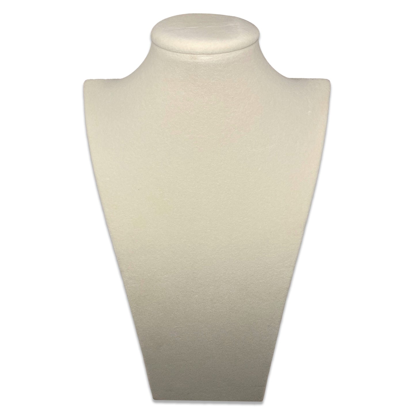 13" Beige Velvet Necklace Bust Display