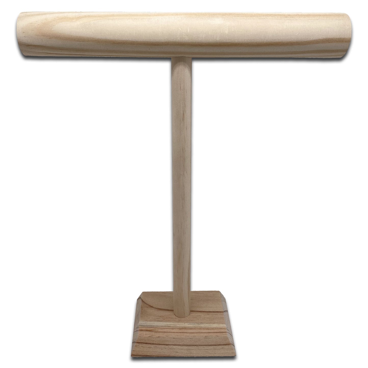 14 1/2" Natural Wood Single Round T-Bar Display
