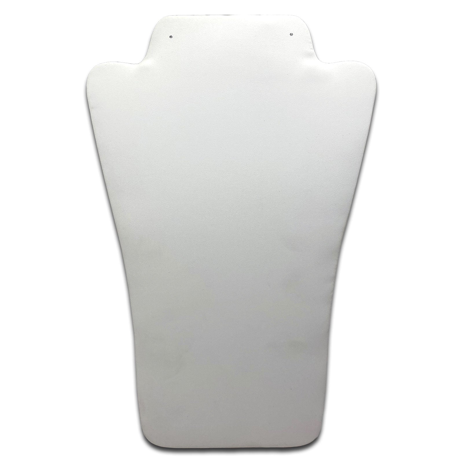 14 1/8" White Leatherette Necklace and Earring Easel Display