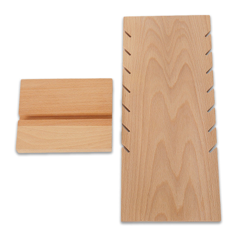 14" Natural Wood Self Standing Necklace Jewelry Display
