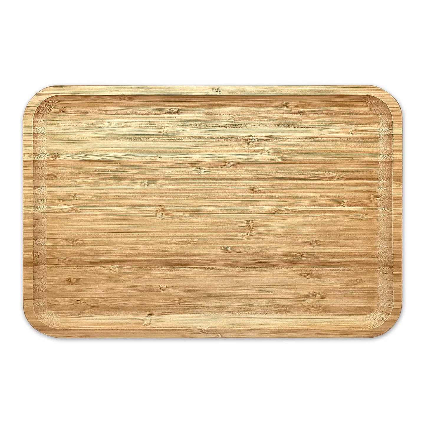 14" x 10" Natural Bamboo Minimalist Rectangular Serving Tray