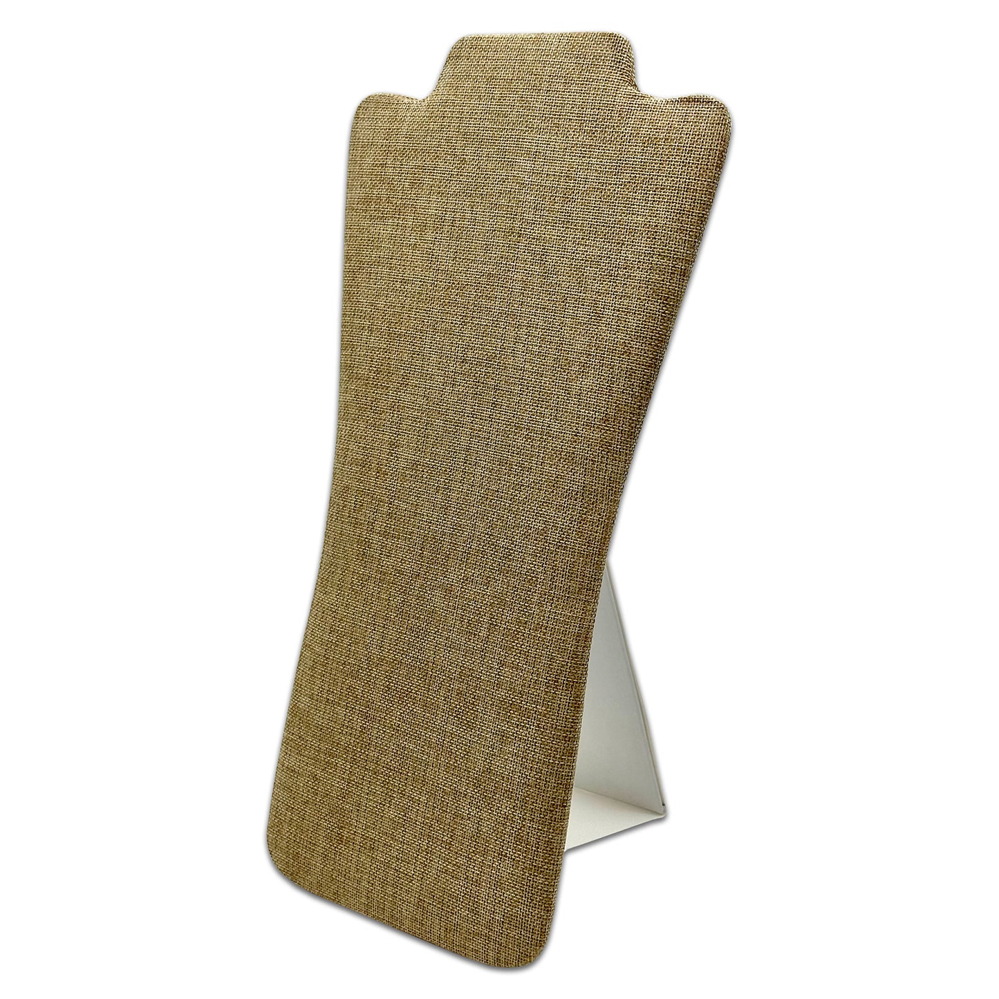 16" Beige Burlap Necklace Easel Display for Earrings Necklace (2-Pack)