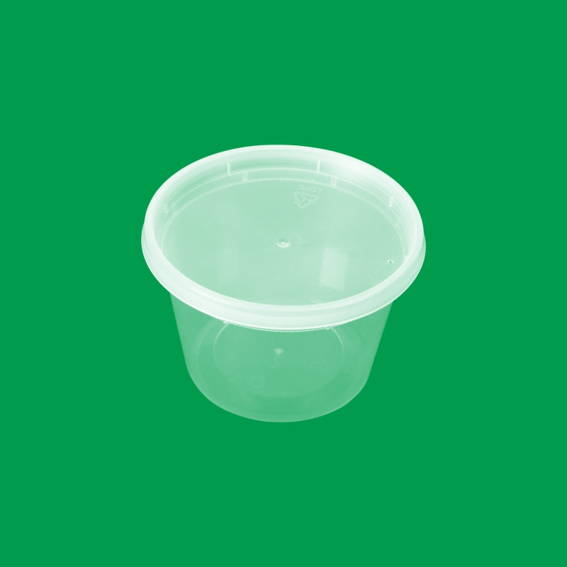 16 oz Deli Food Storage Container Cups with Lids (24 Pack)