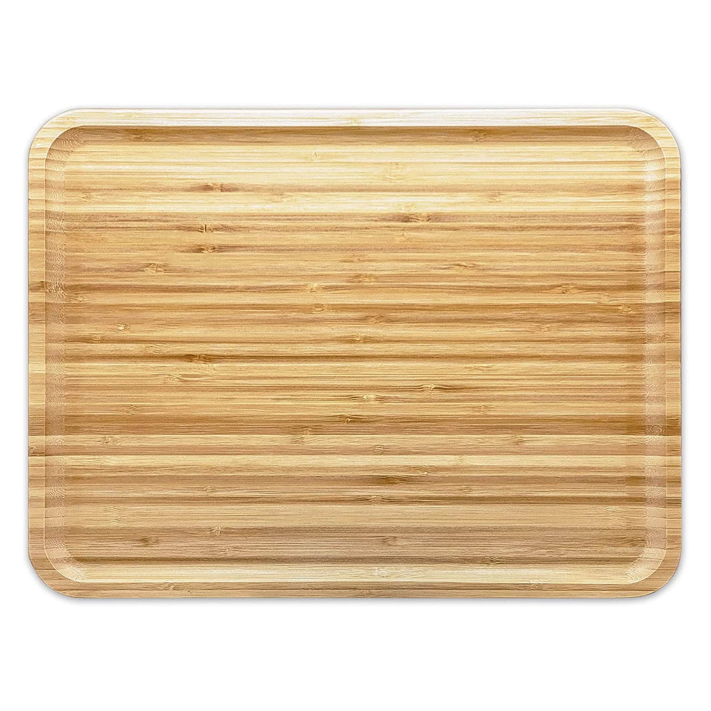 16" x 12" Natural Bamboo Minimalist Rectangular Serving Tray