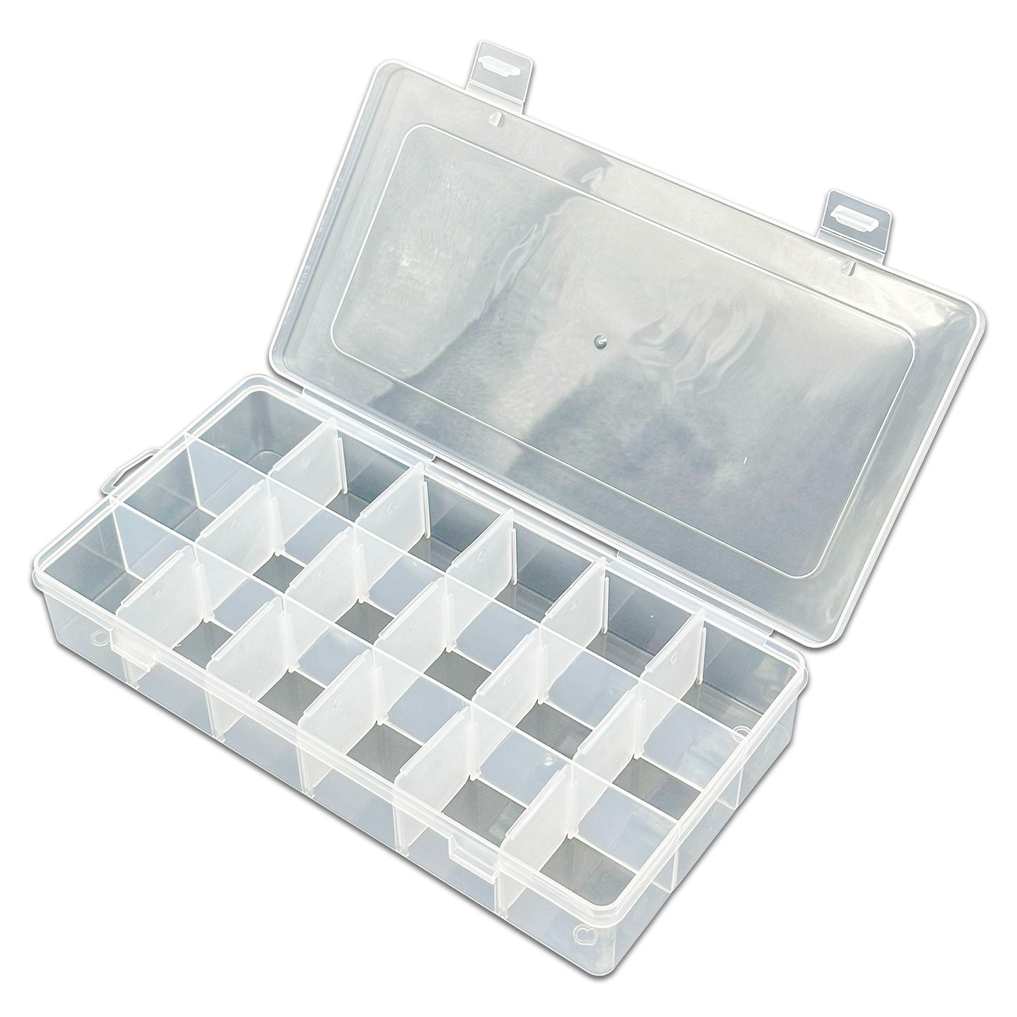 18 Grid Clear Plastic Compartment Organizer Storage Case