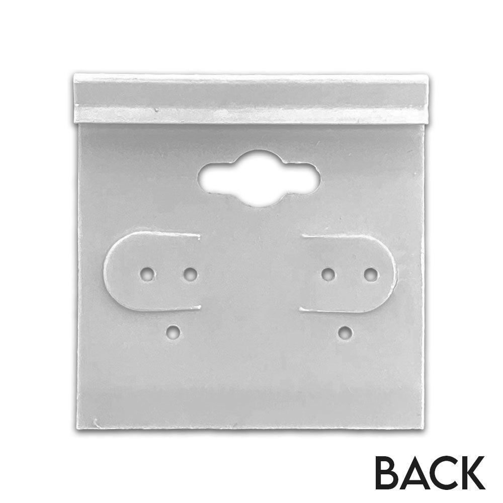 1 1/2"W x 1 1/2"H White Hanging Earring Card