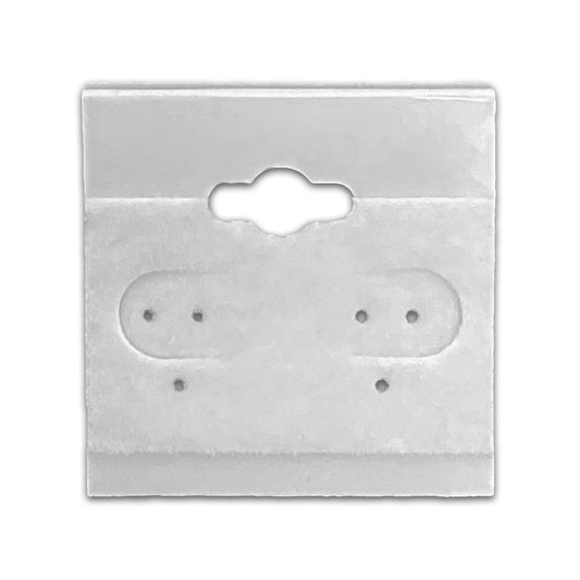 1 1/2"W x 1 1/2"H White Hanging Earring Card