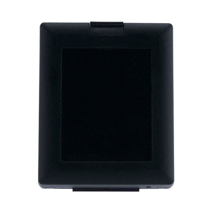 2 1/4" x 2 3/4" Black Plastic Gem Box with Glass Window Lid and Easel