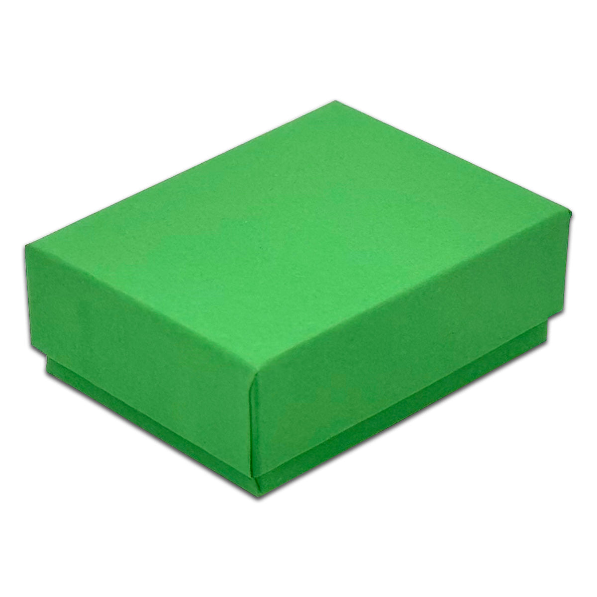 2 1/8" x 1 5/8" x 3/4" Light Green Cotton Filled Paper Box