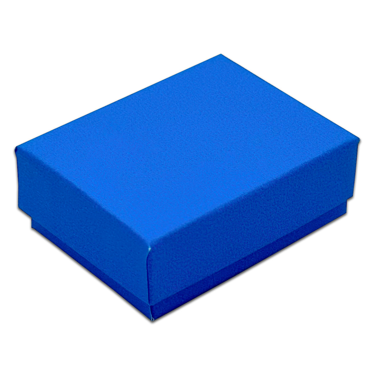 2 1/8" x 1 5/8" x 3/4" Neon Blue Cotton Filled Paper Box