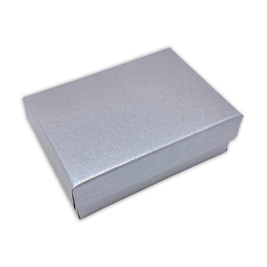2 1/8" x 1 5/8" x 3/4" Pearl Gray Cotton Filled Paper Box