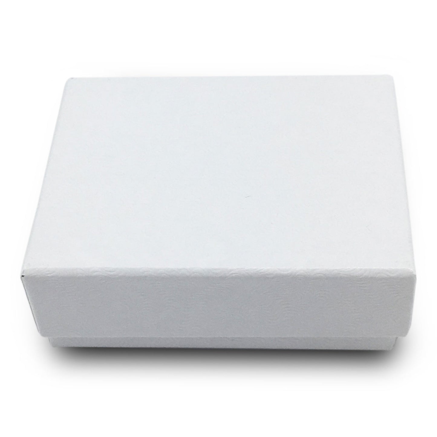 2 1/8" x 1 5/8" x 3/4" White Swirl Cotton Filled Paper Box