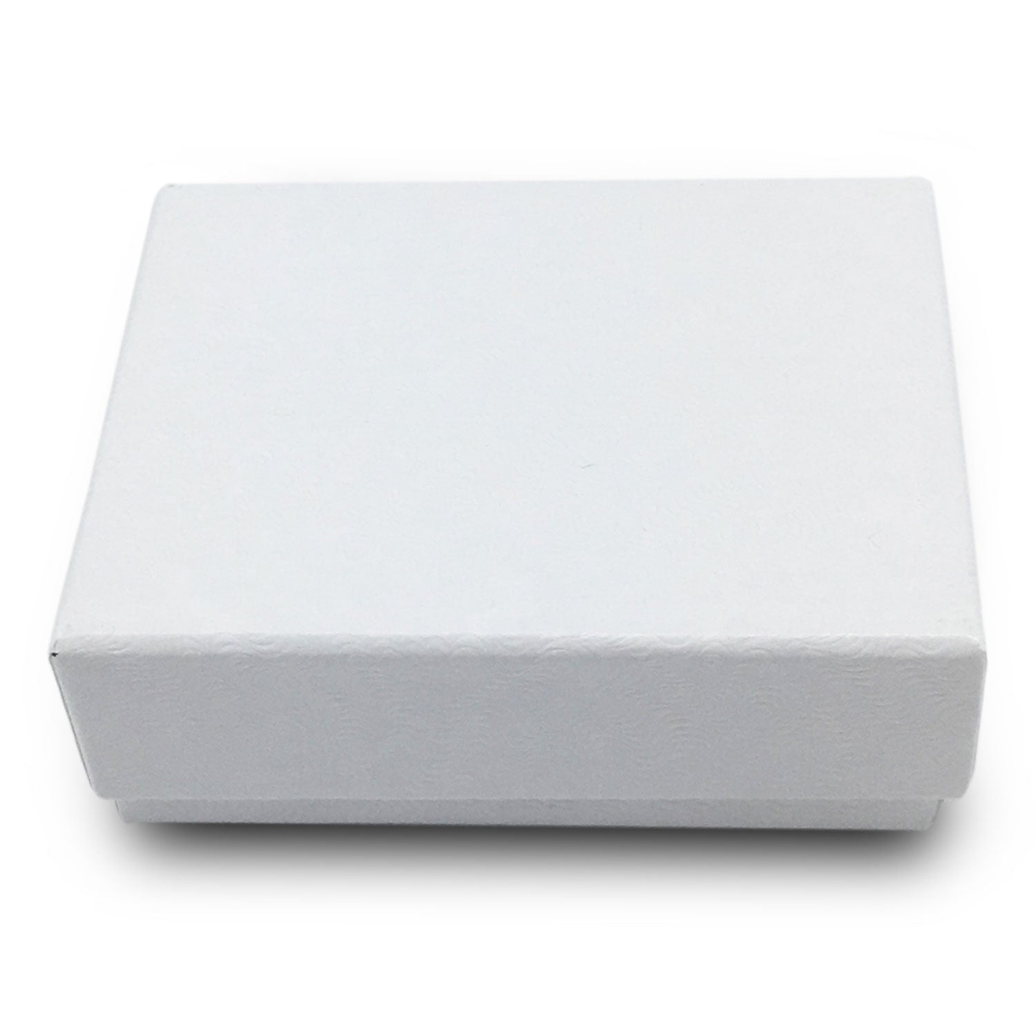 2 1/8" x 1 5/8" x 3/4" White Swirl Cotton Filled Paper Box