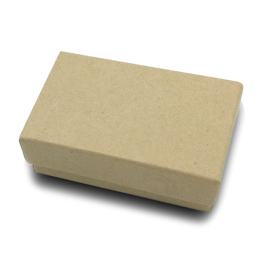 2 1/8" x 1 5/8" x 3/4" Kraft Cotton Filled Paper Box