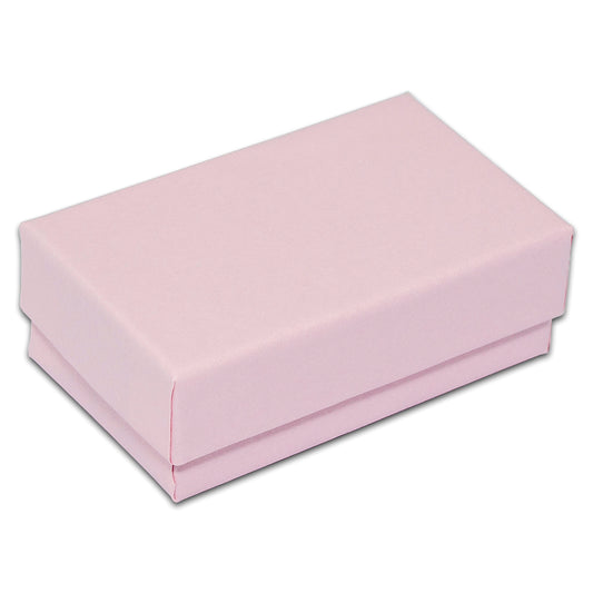 2 5/8" x 1 5/8" x 1" Pink Cotton Filled Paper Box