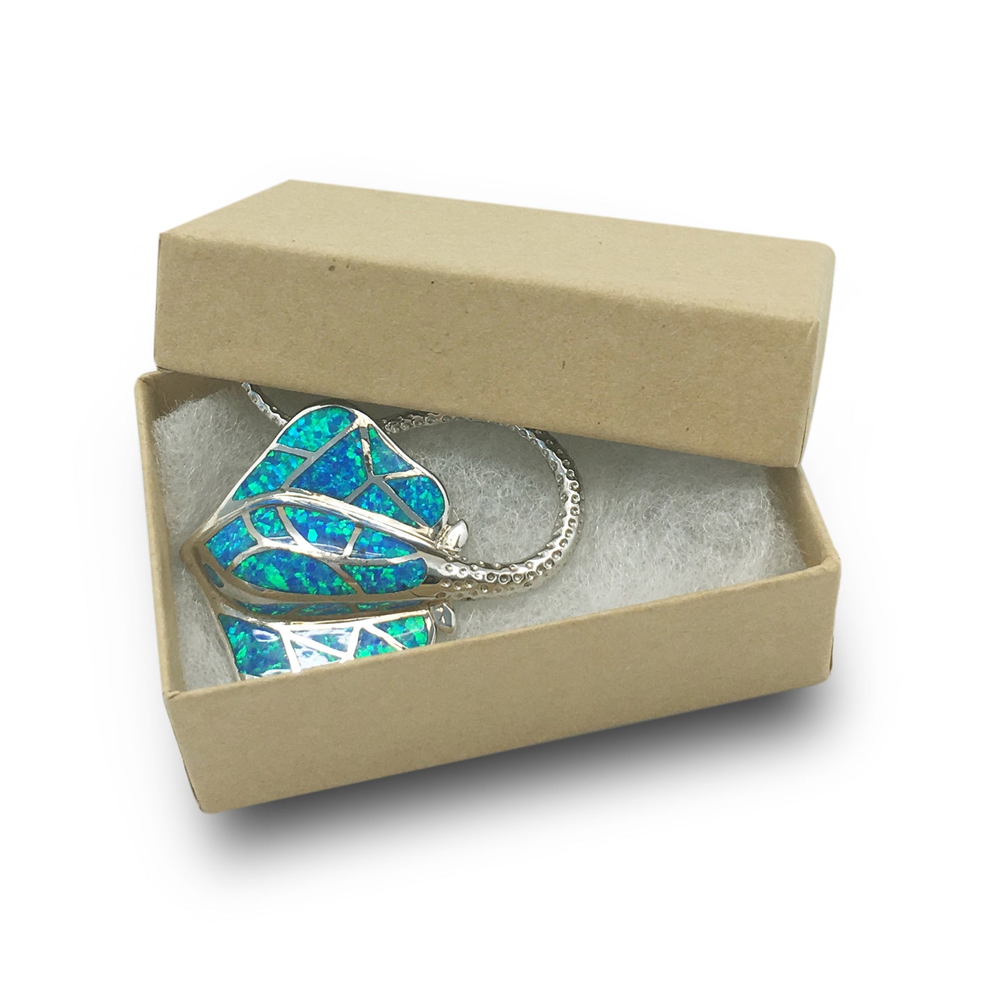 2 5/8" x 1 1/2" x 1" Kraft Paper Cotton Filled Box