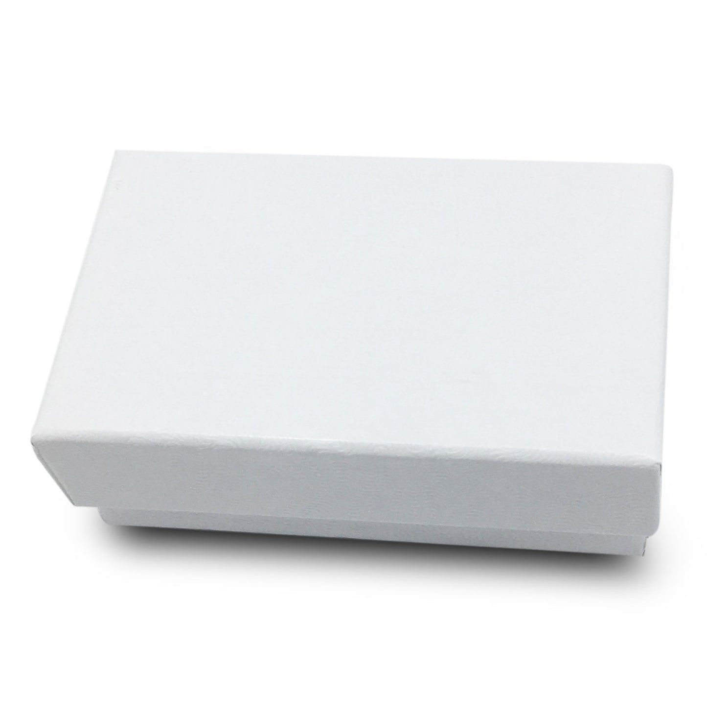 2 5/8" x 1 1/2" x 1" White Swirl Cotton Filled Paper Box