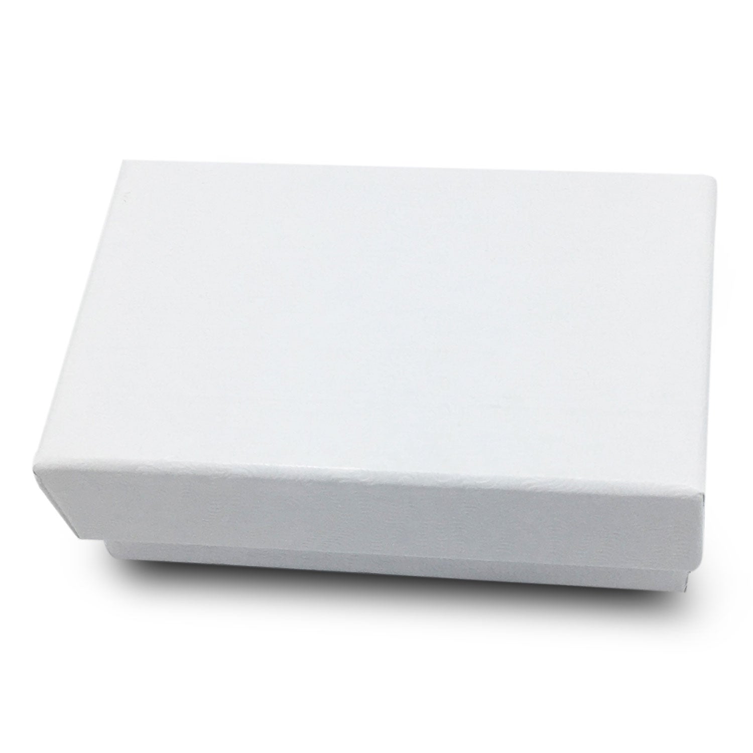2 5/8" x 1 1/2" x 1" White Swirl Cotton Filled Paper Box