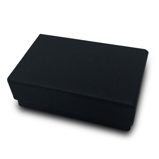2 5/8" x 1 1/2" x 1" Black Cotton Filled Paper Box