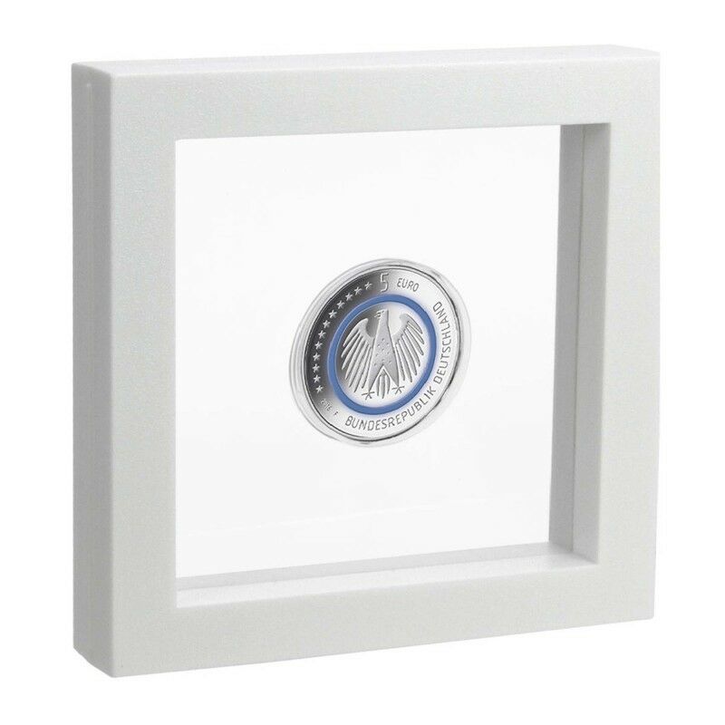 2.75" x 2.75" White Floating Frame Jewelry Display Case