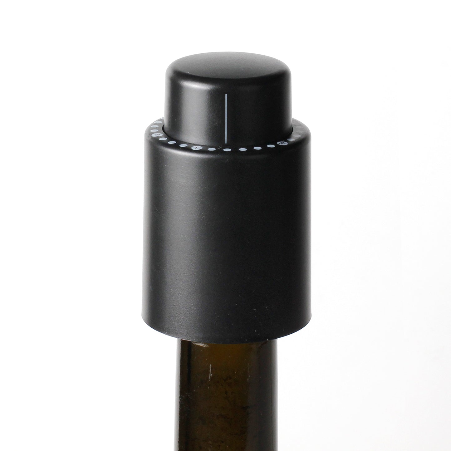 2-Pack of Wine Bottle Stoppers with Built-In Vacuum Pump and Date Indicator