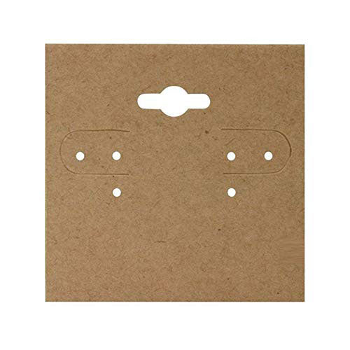 2" x 2" Kraft Paper Hanging Earring Cards