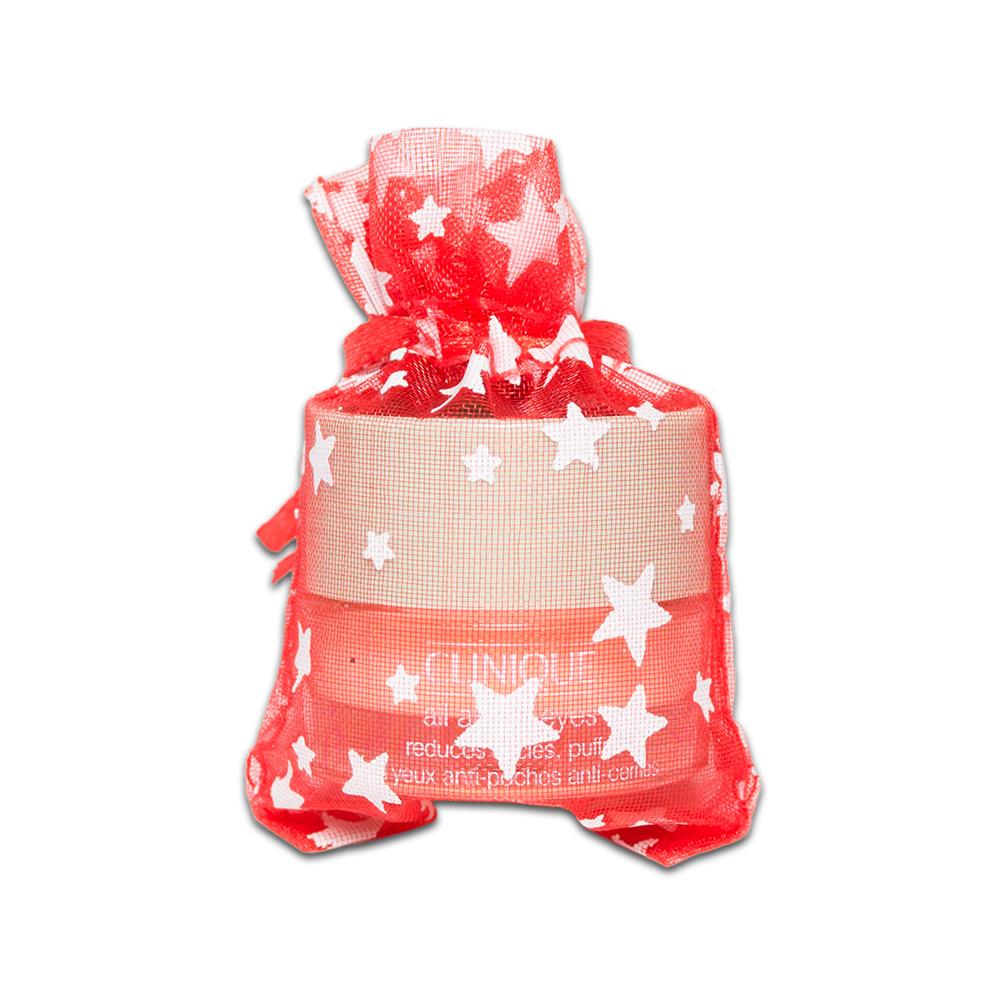 Red with White Star Organza Drawstring Pouch Gift Bags