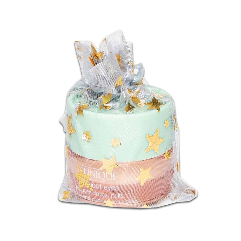 Silver with Gold Star Organza Drawstring Pouch Gift Bags