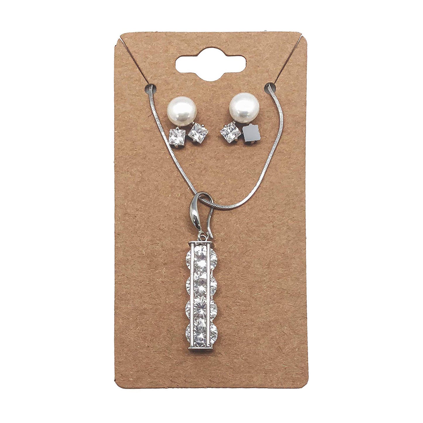 2" x 4" Kraft Paper Necklace and Earring Combo Card