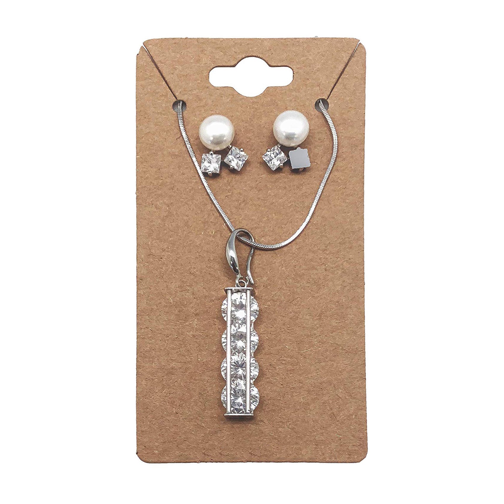 2" x 4" Kraft Paper Necklace and Earring Combo Card