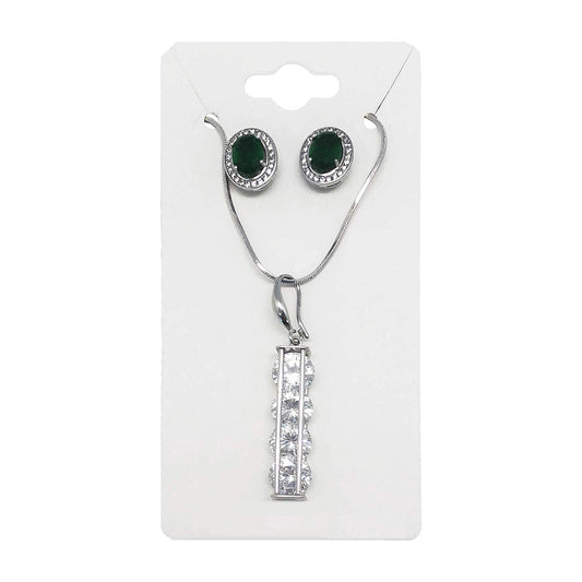 2" x 4" White Paper Necklace and Earring Combo Card