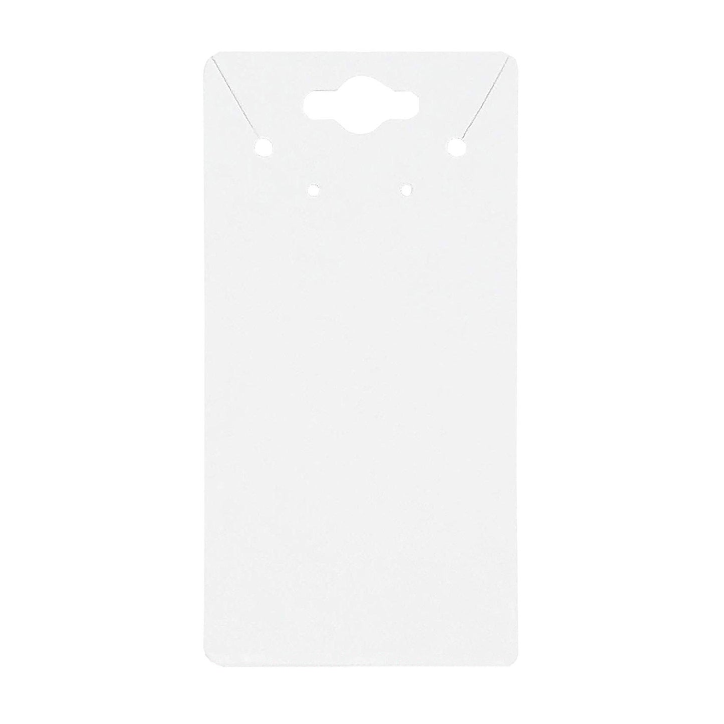2" x 4" White Paper Necklace and Earring Combo Card