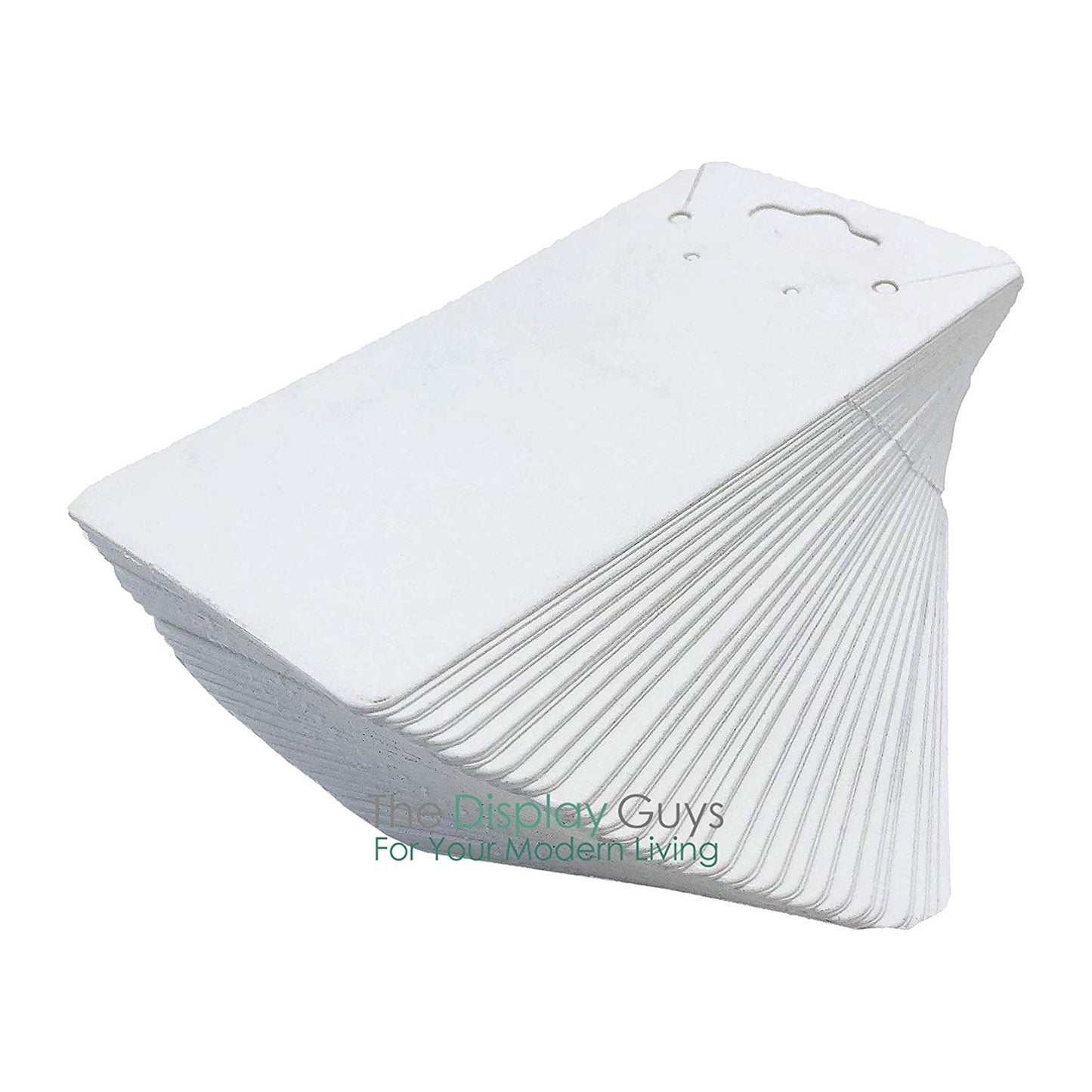 2" x 4" White Paper Necklace and Earring Combo Card