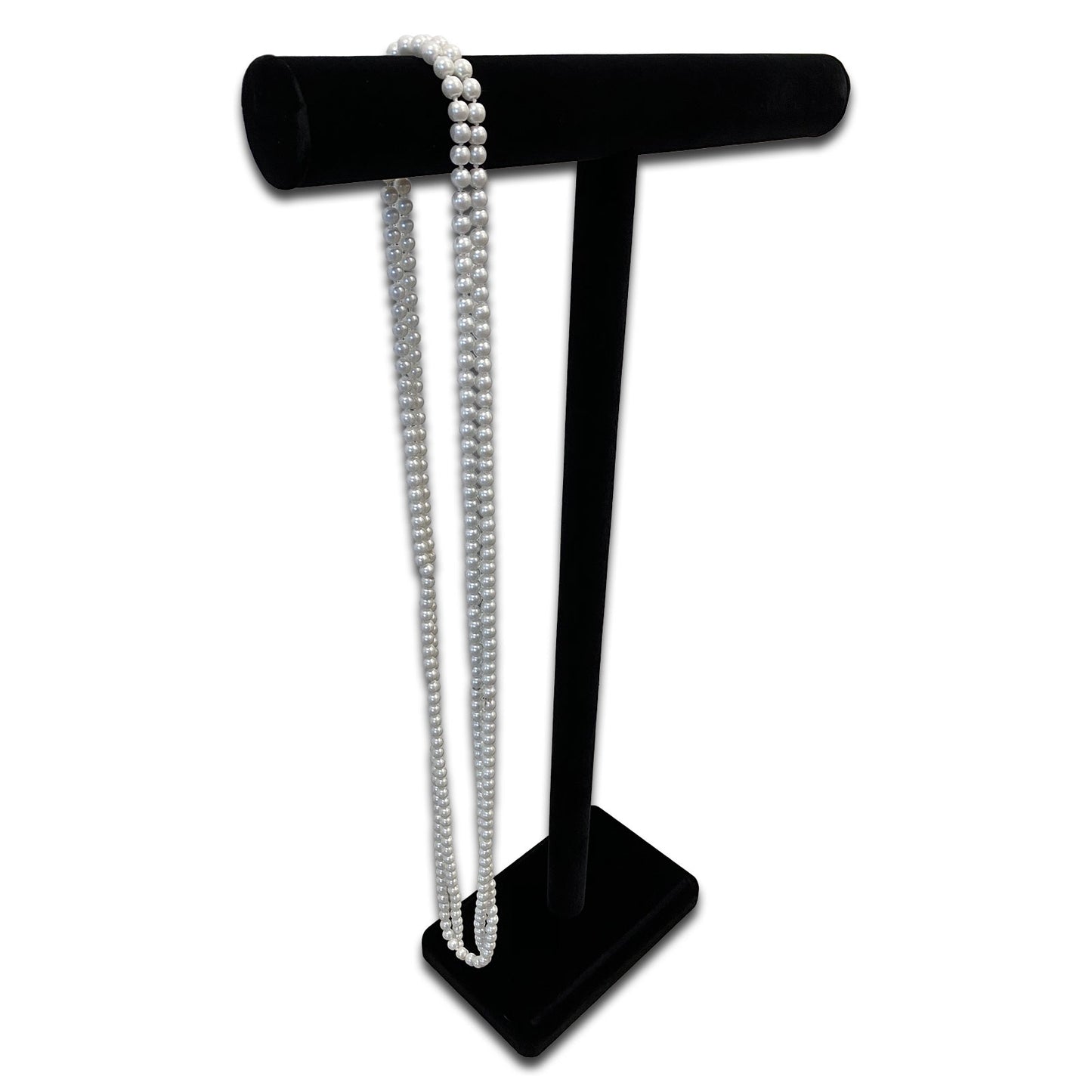 25" Black Velvet Single Round T-Bar Jewelry Display