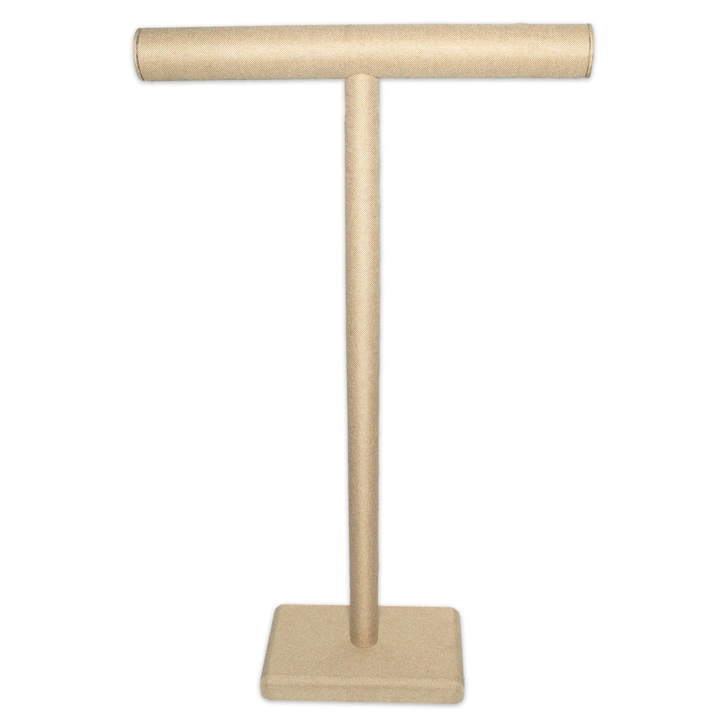 25" Linen Burlap Single Round T-Bar Jewelry Display
