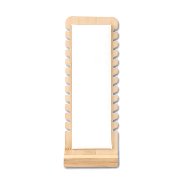 10 x 25cm White Leatherette Bamboo Necklace Jewelry Display