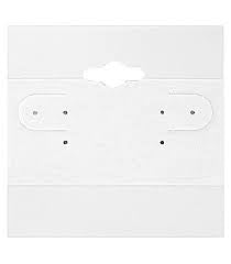 2"x2"H White Hanging Earring Card