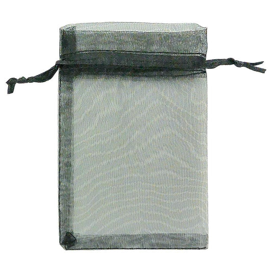 Black Organza Drawstring Pouches