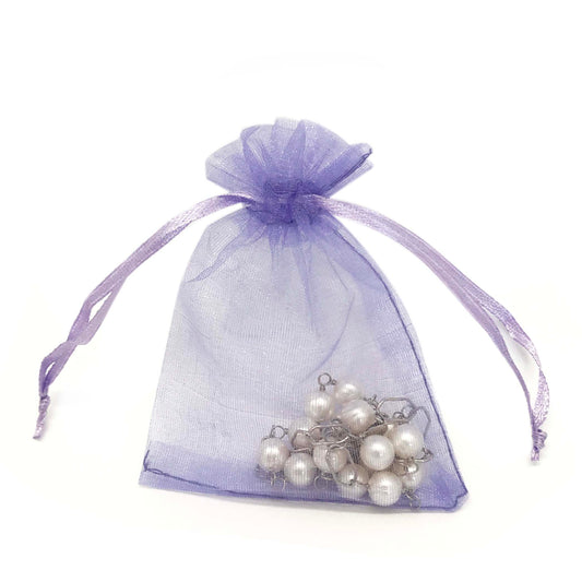Light Purple Organza Drawstring Pouches