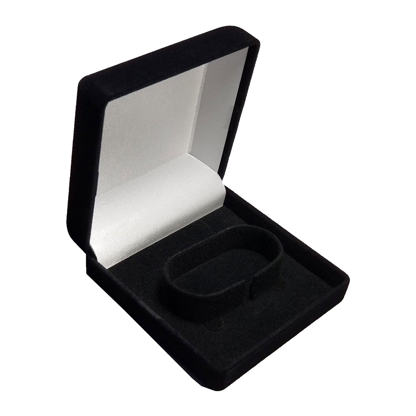 3 1/2" x 3 1/2" Black Flocked Watch/Bracelet Box