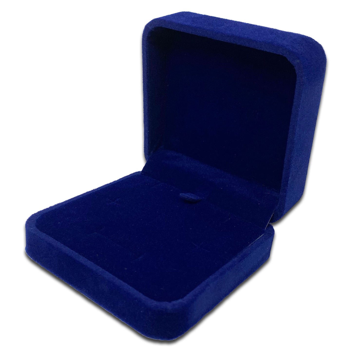 3 1/2" x 3 1/2" Blue Velvet Combination Jewelry Box