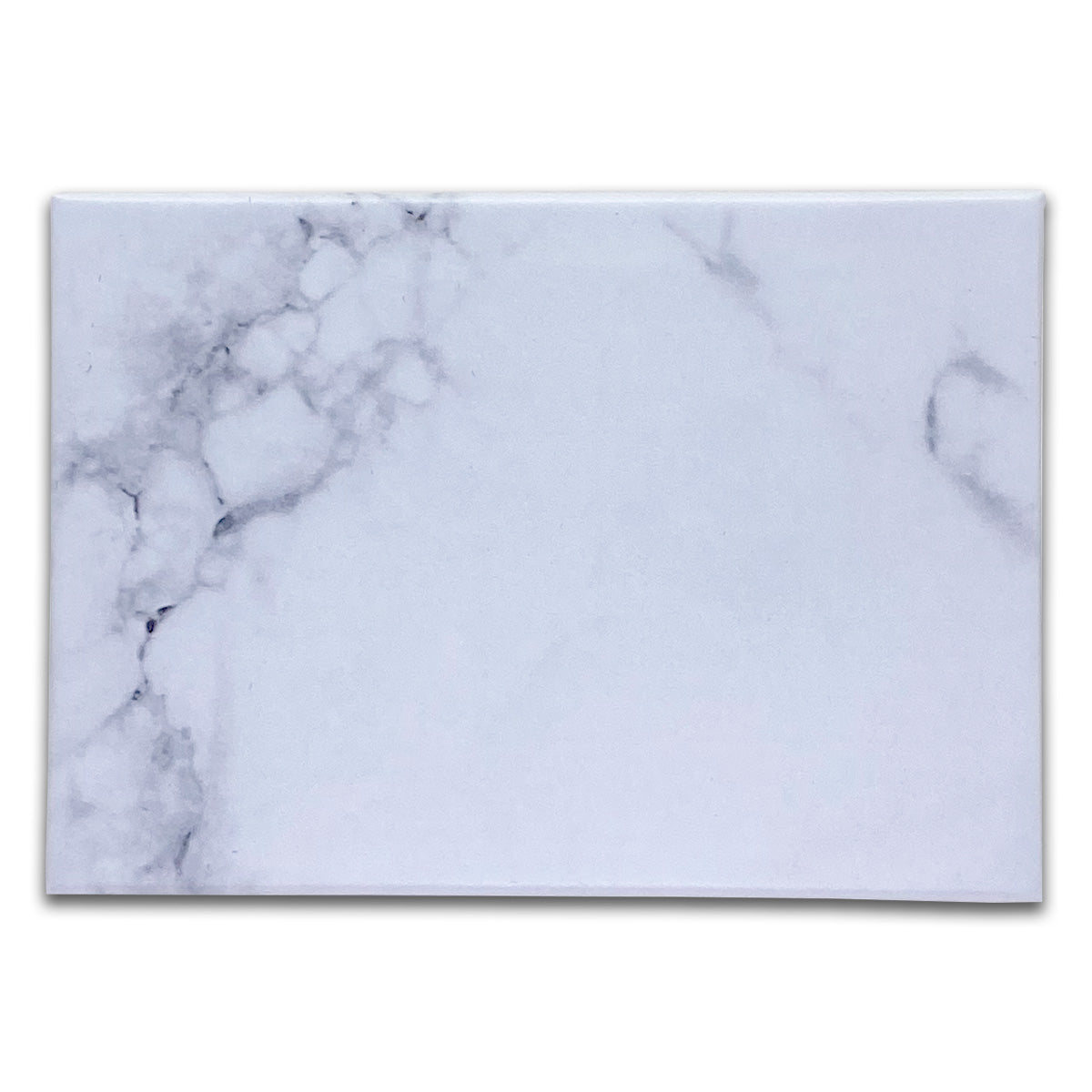 3 1/4" x 2 1/4" White Marble Pendant Paper Box with Black Foam Insert