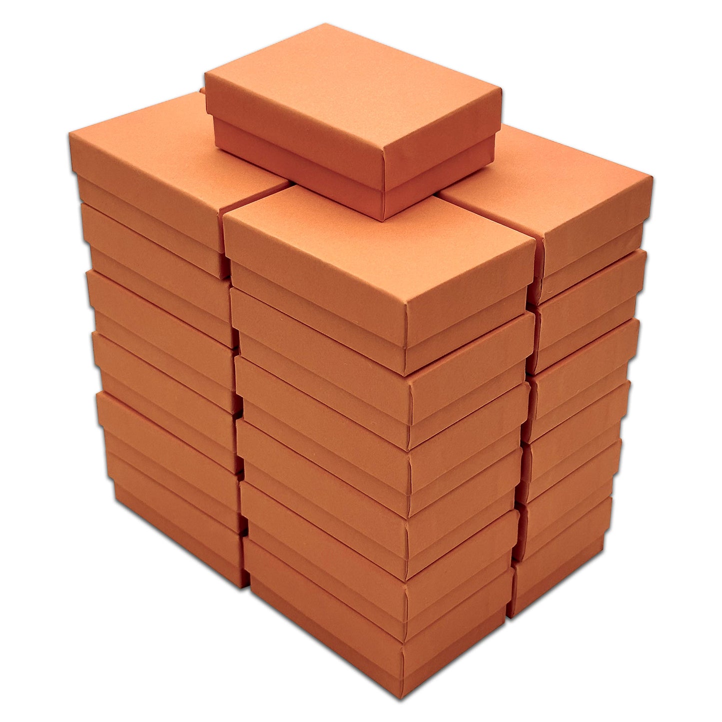 3 1/4" x 2 1/4" x 1" Coral Cotton Filled Paper Box