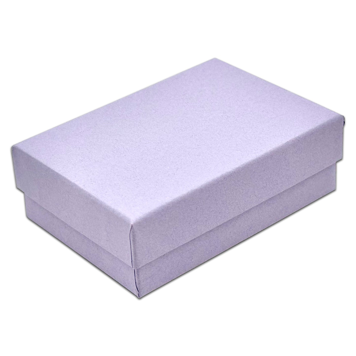 3 1/4" x 2 1/4" x 1" Light Lavender Cotton Filled Paper Box