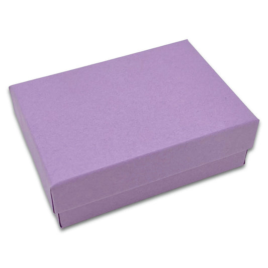 3 1/4" x 2 1/4" x 1" Matte Purple Cotton Filled Paper Box