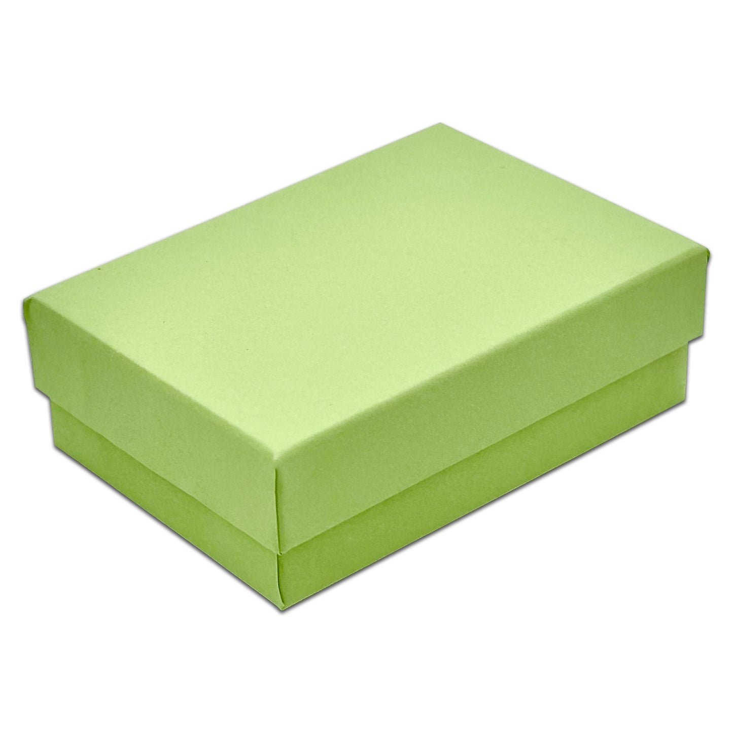 3 1/4" x 2 1/4" x 1" Mint Green Cotton Filled Paper Box