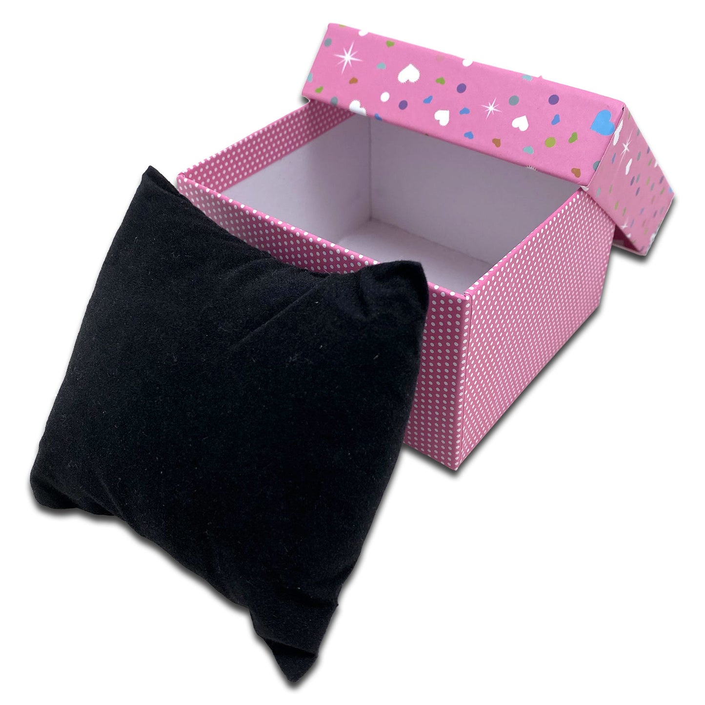 3 1/4" x 3 1/4" 6-Pack of Assorted Color Cardboard Watch Bracelet Ribbon Bow Jewelry Boxes